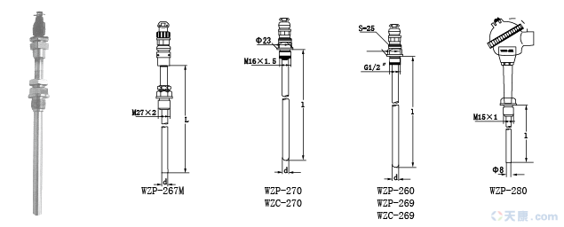 天康插座式熱電阻圖